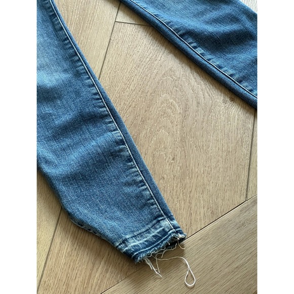 FRAME‎ Denim Le High Skinny Jeans Women's Size 24 Blue Distressed Hem - Picture 2 of 7